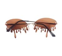 FOMIYES 1 Pieza Gafas de Sol Creativas de Lágrimas para Accesorios y Decorativos para Eventos Marco Lentes Marrones