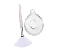 FOMIYES 1 Pieza Kit de Herramientas para Máscaras Faciales con Brocha de Ventilador y Bol de Cepillo para Aplicador de Máscaras para Cuidado de Salones