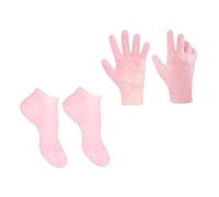 FOMIYES 1 Set Guantes y Calcetines Hidratantes para Pies Agrietados Material Sebs, Cuidado Exfoliante y Reparador para Epidermis Seca y Durezas