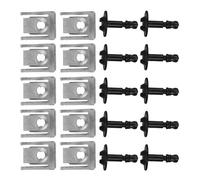 FOMIYES 10 Clips de Sujeción para Bandeja Inferior del Motor Tornillos de Fijación de Aluminio Kit Resistente y Duradero para Protección de Carrocería en Automóviles Uso