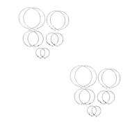 FOMIYES 10 Pares Pendientes Redondos para Mujer Aros Metálicos Huecos de Diseño Exagerado Pendientes Colgantes Únicos para Fiesta y Geométricos Minimalistas