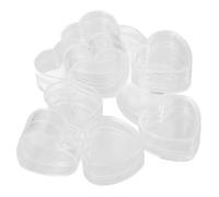 FOMIYES 10 Piezas Caja De Almacenamiento Para Decoración De Uñas Contenedor De Almacenamiento Con Tapa Caja De Almacenamiento Cuentas Cuenco En Forma De Corazón Botella En Forma De