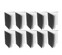 FOMIYES 10 Piezas Cuaderno Kraft Negro de Páginas en Blanco | Cubierta Dura Cosida, Formato Portátil, Escritura Suave, para Lápices y Gel, Matemáticas y Bocetos