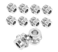 FOMIYES 10 Piezas De Accesorios Con Cuentas De Diamantes Dijes Pequeños Números Coloridos Redondos Con Agujeros Verticales Cuentas En Forma De Lágrima Espaciadores Para Colgantes