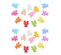 FOMIYES 100 Botones Decorativos de Plástico Forma de Oso Planos y Pequeños para Coser y Manualidades DIY Ideales para Scrapbooking Ropa y Proyectos Creativos