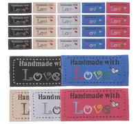 FOMIYES 100 Piezas Etiquetas de Costura Personalizadas de Algodón para Tejer con Diseño de Corazón, Prácticas y Decorativas para Coser y Personalizar Ropa DIY