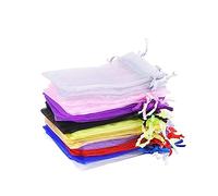 FOMIYES 100piezas Bolsas de Organza para Obsequio de Boda para Joyas y Bolsitas para Regalos Cordón para Cerrar Fácilmente Color Aleatorio Varios estilos