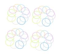 FOMIYES 100piezas Unidades De Gomas Pelo De Silicona Que Brillan La Oscuridad Pulseras Luminosas Accesorios Para Fiestas Disco Para Mujeres y Niñas Juguete Para Fiestas