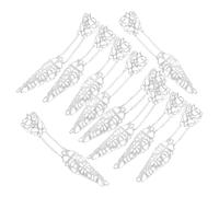 FOMIYES 10piezas Anillos de Cadena Ajustables para Dedos Dijes de Uñas de Halloween Accesorios de Baile y Actuación Joyas de Mano para Mujeres Anillos de Uñas de Halloween para Disfraz