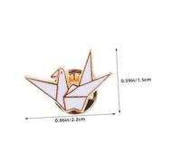 FOMIYES 10piezas Broche Creativo De Grulla De Origami Broches De Dibujos Animados Para Solapa De Metal Joyas De Grulla De Origami Para Mujer Decoración Para Ropa Sombreros Bolsos