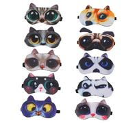 FOMIYES 10piezas De Ojos De Animal Antifaz Ocular Para Dormir Transpirable Para Viajes Colores Surtidos