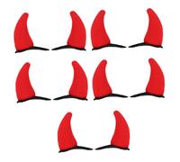 FOMIYES 10piezas Horquillas De Cuerno De Halloween Pinzas De Cuerno De Rojas Para Cosplay