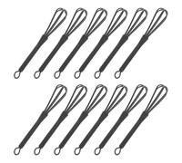 FOMIYES 12 Batidores de Plástico para Mezclar Tintes de Cabello, Mini Palitos Mezcladores Negros Reutilizables para Peluquería, Herramienta Versátil para Coloración y Cuidado