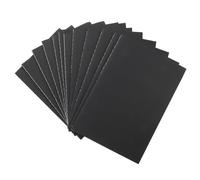 FOMIYES 12 Cuadernos de Notas Cubierta de Papel Kraft Negro A5, Superficie Pulida Segura para Estudiantes y Profesores, Blocs Prácticos para Dibujo y Escritura