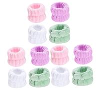 FOMIYES 12 Pares De Pulseras Toalla De Cara Arco Diadema De Lavado Toallas De Muñeca Para Lavar La Cara Cuidado De La Piel Diadema Muñeca Bandas De Sudor Banda De Pelo De Ducha Mujeres