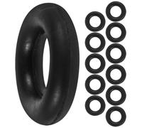 FOMIYES 12 Piezas Anillo de Goma Negro para Devanadora y Máquina de Coser Pedal, Mantiene Forma tras Estiramiento y Evita Movimientos Indeseables para Reparación