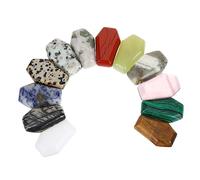 FOMIYES 12 Piezas ataúd de piedra de cristal meditacion decoración del hogar natural colección piedra natural ornamento piedras de Piedra de cristal natural