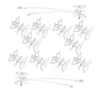 FOMIYES 12 Piezas Horquilla de dinámica pinzas de para el cabello para peinar horquilla de para mujer clip de de simulación tocados de boda Metal Plata