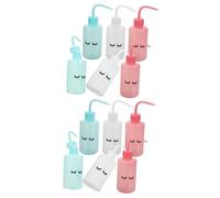 FOMIYES 12 Piezas Tetera De Boca Curva Botellas De Chorro De Plástico Para Líquidos Limpiador De Plástico Contenedor De Brochas De Maquillaje Botella De Lavado De Tatuajes Pequeña Botella