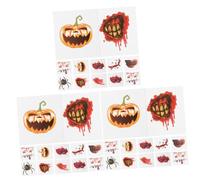 FOMIYES 120 Piezas Pegatinas Cicatrices Halloween Realistas Tatuajes de Maquillaje Facial Decoración para Fiestas de Adultos y Cosplay
