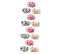 FOMIYES 12piezas Gorro De De Satén y Reutilizable Para Mujeres Para Baños Cocinar y Spa y Suave Colores Gris y Rosa