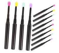 FOMIYES 12piezas Pincel De Silicona Para Labios y Ojos Aplicadores De Labial y Sombra Brillo De Labios Herramientas De De Maquillaje Portátil