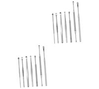 FOMIYES 14 Piezas Suministros Para El Cuidado De Los Oídos Cureta De Cera Removedor De Cera Del Oído Removedor De Cera De Oído De Acero Kit De Limpieza Eliminación De Cerumen Silver