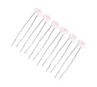 FOMIYES 16piezas Horquillas De Flor De Margarita Elegantes Accesorios De Pelo De Resina Para Mujeres y Niñas u Shape Hairpins Para Bodas y Ocasiones Especiales