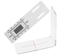 FOMIYES 1juego Regla de Medición de Grietas Acrílica Portátil Monitor de Resquebrajaduras para Arquitectura Precisión Muros y Construcción Herramienta Práctica y Duradera