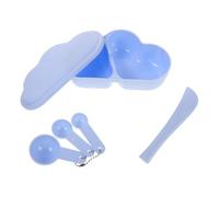 FOMIYES 1juego Tazones Para De Máscaras Faciales Incluye Cuenco Cucharas Medidoras y Espátula Herramientas Para Tratamientos De Diy Casa Color Azul