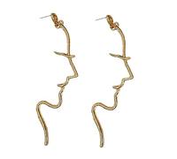 FOMIYES 1par Pendientes De Arte Geométricos Para Mujeres Diseño De Rostro Femenino Joyas Ligeras y Elegantes Perfectos Para Ocasiones Especiales
