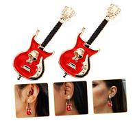 FOMIYES 1par Pendientes De Guitarra Funky Diseño De Esmalte Goteante Para Jóvenes Joyería Retro Colorida y Ligera Perfectos Para Fiestas y Eventos Especiales