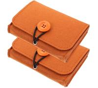 FOMIYES 2 bolsas de transporte de aceites esenciales: 6 botellas de fieltro para aceites esenciales de viaje, bolsa organizadora para botellas de aromaterapia de 5 ml, 10 ml, 15 ml, Brown, 13.4x10cm