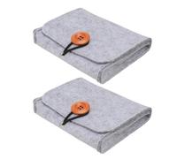 FOMIYES 2 bolsas de transporte de aceites esenciales: 6 botellas de fieltro para aceites esenciales de viaje, bolsa organizadora para botellas de aromaterapia de 5 ml, 10 ml, 15 ml, gris, 13.4x10cm