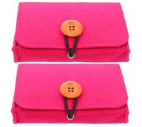 FOMIYES 2 bolsas de transporte de aceites esenciales: 6 botellas de fieltro para aceites esenciales de viaje, bolsa organizadora para botellas de aromaterapia de 5 ml, 10 ml, 15 ml, rosado, 13.4x10cm