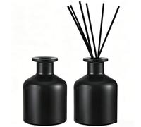 Fomiyes 2 Botellas Difusoras De Cristal Vacías para Aromaterapia Contenedores De Difusor Sin Fuego para Aceites Esenciales DecoracióN Elegante para Hogar Oficina Y SPA 3.93X2.59X2.59In