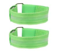 FOMIYES 2 Brazaletes LED Recargables Verdes para Correr de Noche Pulseras Luminosas Deportivas Bandas Reflectantes de Seguridad para Actividades al Aire Libre Ligeras y Cómodas