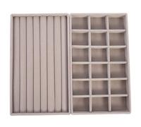 FOMIYES 2 Cajas De Almacenamiento Para Joyas Organizador De Joyas Cajón Expositor De Pendientes Bandejas Rectangulares Apilables Organizadores Pequeños