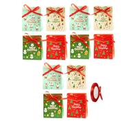 FOMIYES 2 Juegos Caja De Dulces De Navidad Cajas Secreto Navidad Pequeña Decoraciones Adornos De Titulares De Recipiente De Bombones Atasco De Papel