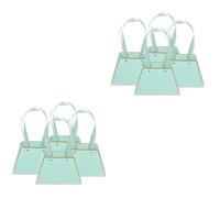 FOMIYES 2 Juegos Caja De Flores Portátil Bolsas De Bolsita Bolsas Pequeñas Para Joyas De Aluminio Totalizador Bolsa Con Cordón De Malla Para Papel Especial Blue 4 Uds * 2