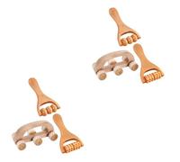 FOMIYES 2 Juegos Conjunto De Masajeador Herramientas Dobles Herramientas De Masaje Tetera Térmica Masajeador Para Cuello Masajeador De Pies Y Pantorrillas Tapa Madera 3 Piezas * 2