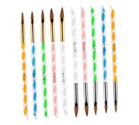 FOMIYES 2 Juegos De 10 Piezas Cepillo Para Las Uñas Cepillo Delineador De Uñas Cepillo De Uñas De Acrílico Pincel Para Puntear Uñas Kits De Uñas De Gel Clavo Línea De Uñas