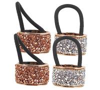 FOMIYES 2 Juegos De Exquisitas Gomas Elásticas Para El Pelo Con Diamantes De Imitación Hebillas Para Coletas Accesorio De Moda Para Mujeres Y Niñas Fiestas Vida Diaria 4 Unidades X 2