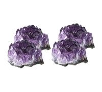 FOMIYES 2 Juegos Racimo De Cristal Natural Cristales Grupo Ágata Adorno De Mesa Piedra Preciosa Kit De Excavación De Precioso Minerales Naturales Púrpura 2 Piezas * 2