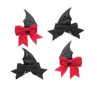 FOMIYES 2 Pares Accesorios de Halloween Pinzas de Pelo Alas de Murciélago y Demonio Horquillas Góticas para Cosplay y Decoración Espeluznante