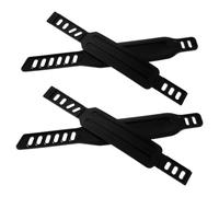 FOMIYES 2 Pares Correas de Pedales Ajustables, Negras | Repuesto para Bicicleta Estática y Equipos de Fitness, Pp, Antideslizante, Uso en Casa o Gimnasio