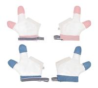 FOMIYES 2 pares de guantes para chupar los pulgares, antihuellas, protección contra el pulgar, guantes para arañazos, guantes para niños, niños pequeños