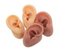 FOMIYES 2 Pares De Orejas Postizas Modelo De Oreja De Silicona Modelo De Parte Del Cuerpo De Silicona Exhibición Práctica De Perforación