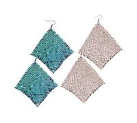 FOMIYES 2 Pares De Pendientes Con Borlas De Lentejuelas Pendientes Llamativos Para Mujer Pendientes Largos Colgantes De Color Morado Oscuro Elegantes Pendientes Colgantes Negros