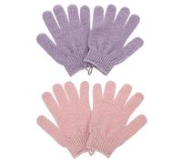 FOMIYES 2 Pares Guantes De Baño Guantes De Ducha Exfoliantes Para Mujer Guante Exfoliante Toalla De Ducha Guantes Exfoliante Toalla Guantes Exfoliante Lavado Guante De Ducha Poliéster